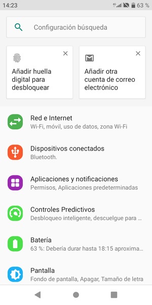 Seleccione Red e Internet