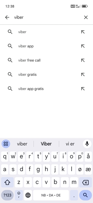 Skriv inn applikasjonsnavnet og velg Søk