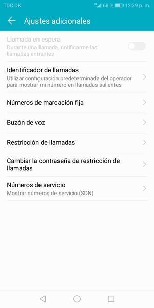 Seleccione Buzón de voz