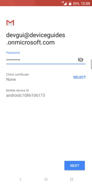 Enter your Password and select NEXT
