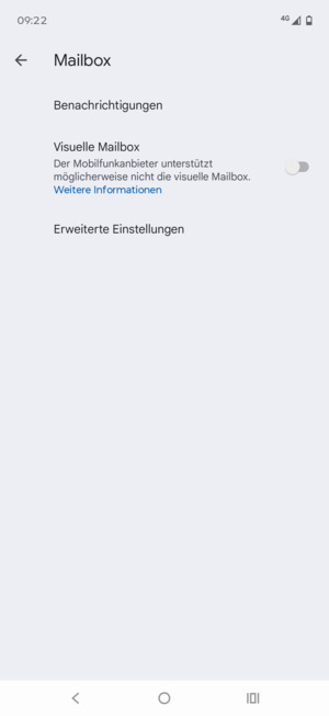 Wählen Sie Erweiterte Einstellungen