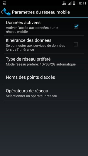 Pour changer de réseau en cas de problèmes de réseau, sélectionnez Opérateurs de réseau