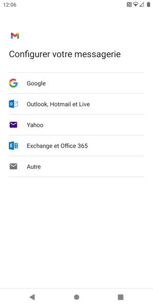 Sélectionnez Exchange et Office 365