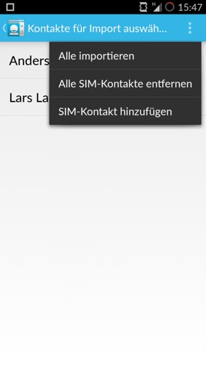 Wählen Sie Alle importieren