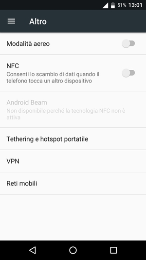Seleziona Reti mobili