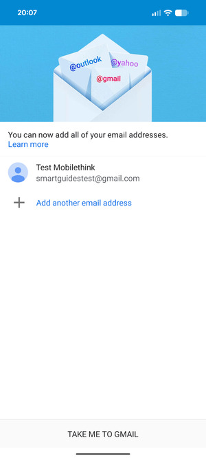 Select TAKE ME TO GMAIL