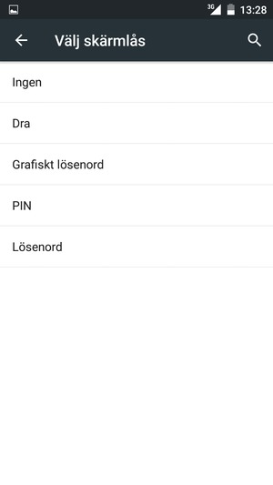 Välj Grafiskt lösenord