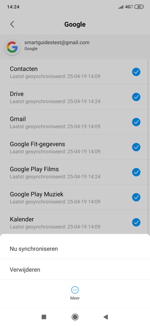 Selecteer Nu synchroniseren