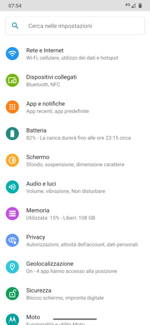 Seleziona Geolocalizzazione