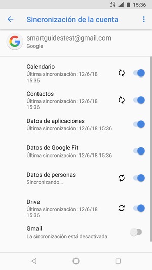 Su información será sincronizada