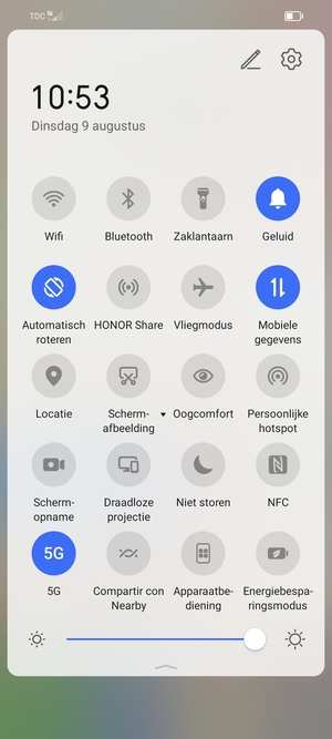 Pas helderheid aan op het vereiste niveau