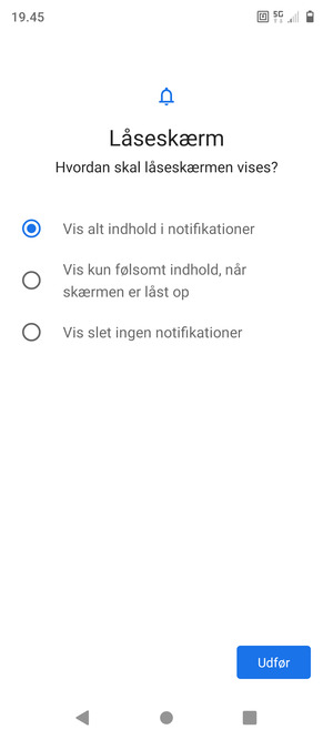 Vælg din foretrukne mulighed og vælg Udfør