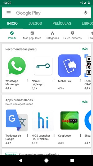 Seleccione la barra de Búsqueda
