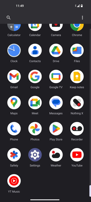 Scroll to and select Settings