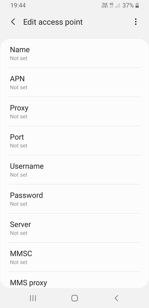 Enter Internet information