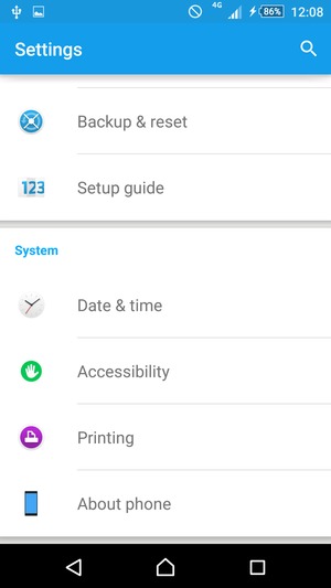 Scroll to and select About phone
