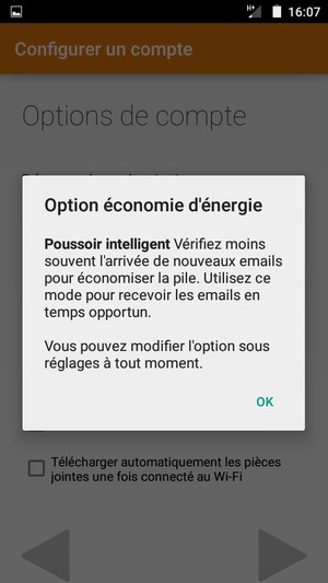 Sélectionnez OK