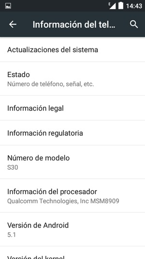 Seleccione Actualizaciones del sistema