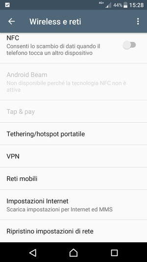 Seleziona Reti mobili