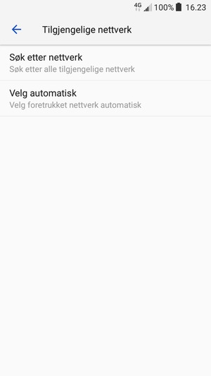 Velg Søk etter nettverk