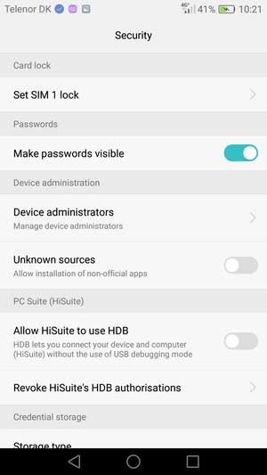 Select Set SIM lock
