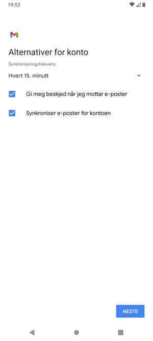 Velg NESTE