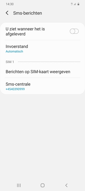 Selecteer Sms-centrale