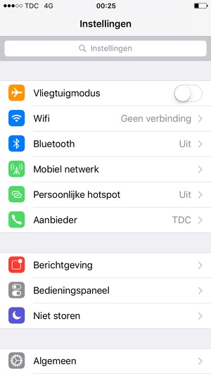 Selecteer Wifi