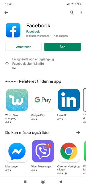 Vælg Åbn