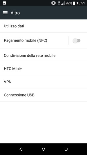 Seleziona Condivisione della rete mobile