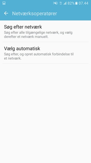 Vælg Søg efter netværk