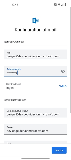 Indtast din adgangskode