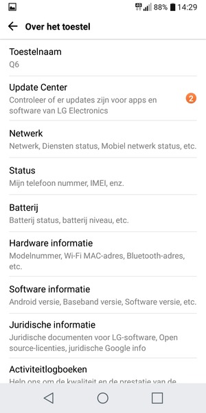 Selecteer Update Center