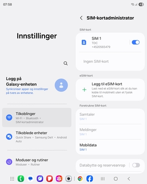 Velg Legg til eSIM-kort