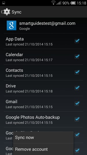 Select Sync now