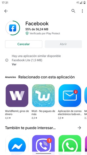 Espere a que el proceso de instalación finalice