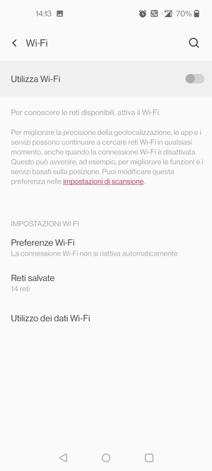 Attiva Utilizza Wi-Fi