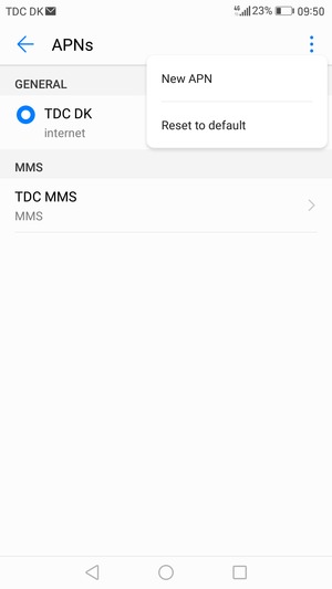 Select Reset to default