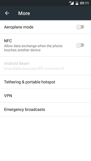 Select Tethering & portable hotspot