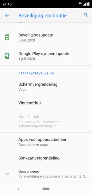Om uw schermvergrendeling te activeren, selecteert u Schermvergrendeling