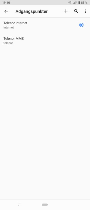 Vælg internetadgangspunktet