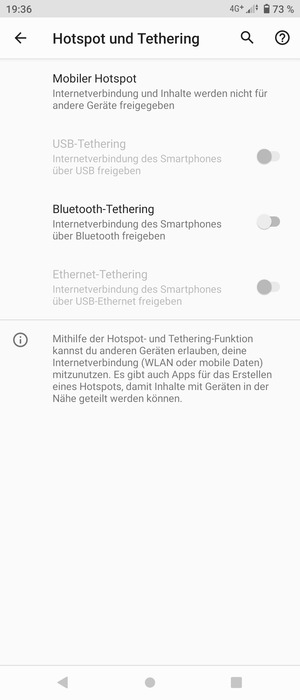 Wählen Sie Mobiler Hotspot