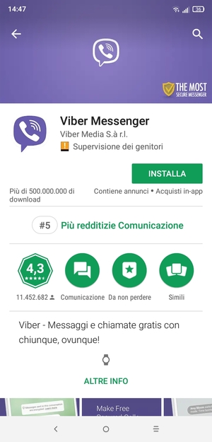 Seleziona INSTALLA