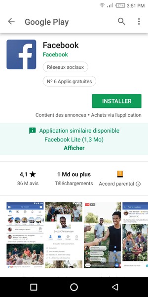 Sélectionnez INSTALLER