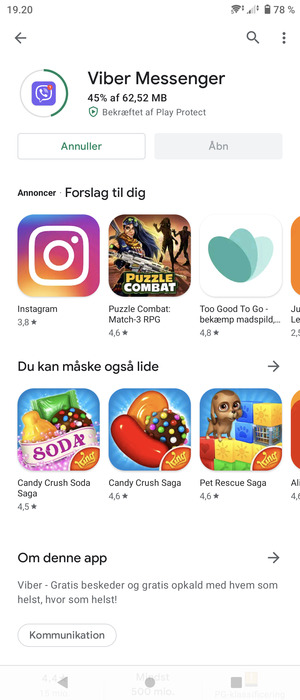 Afvent at installeringen er afsluttet