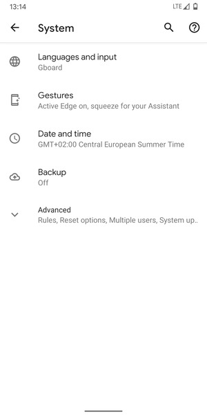 Select Backup