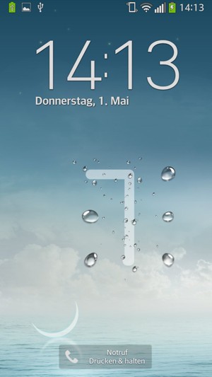 Ihr Handy ist jetzt mit einer Bildschirmsperre gesichert.