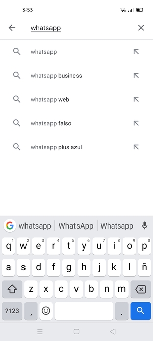 Introduzca el nombre de la aplicación y seleccione Buscar