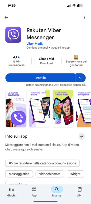 Seleziona Installa
