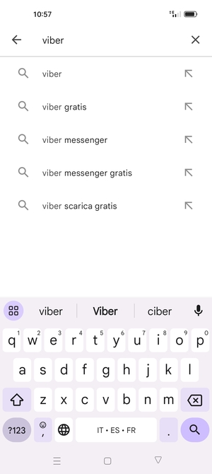 Inserisci il nome dell'app e seleziona Ricerca